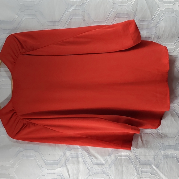 Banana Republic Fire Red Elegant Blouse Size Petite Small - Picture 7 of 12